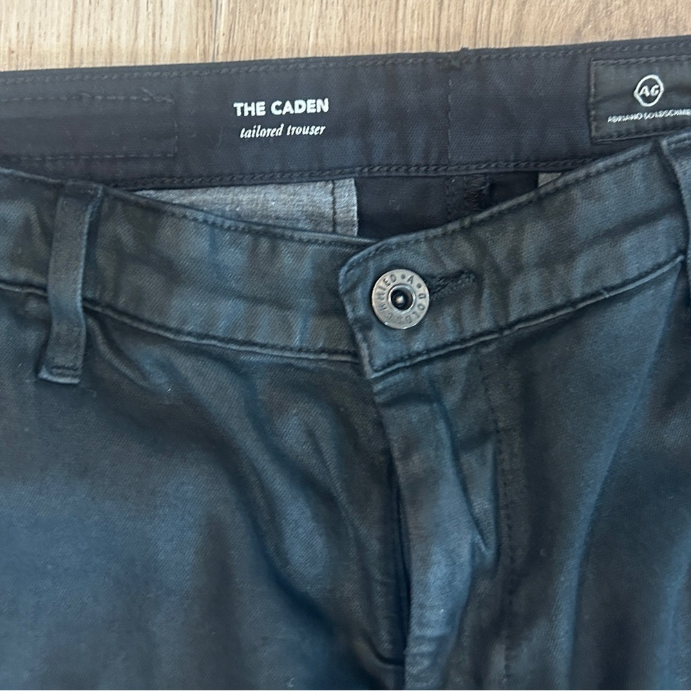 AG Adriano Goldschmied The Caden Slim Chino Pants Black Mid Rise Women’s Size 29 - Picture 3 of 14